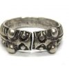Vintage Indian Silver Ring, Makara Heads Thumb Ring, High Grade Silver, 12.8 Grams (0.450 oz.)