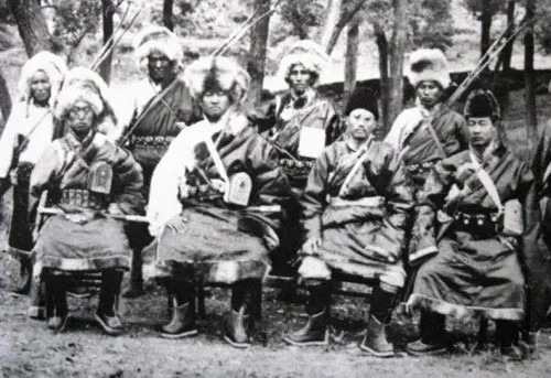 Amdo Officials, Labrang, Eastern Tibet, c. 1930's, Newark Museum Archive Amdo Officials, Labrang, Eastern Tibet, c. 1930's, Newark Museum Archive