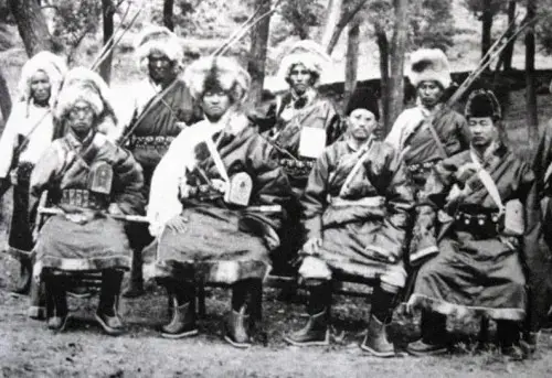 Amdo Officials, Labrang, Eastern Tibet, c. 1930's, Newark Museum Archive