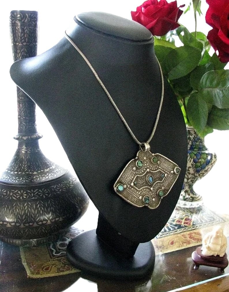 Antique Tibetan Pendant, Cloak Fastener Antique Tibetan Pendant, Cloak Fastener