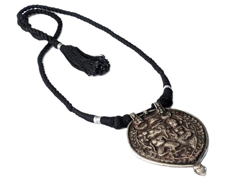 Antique Indian Amulet, Ganesh and Pavarti Antique Indian Amulet, Ganesh and Pavarti