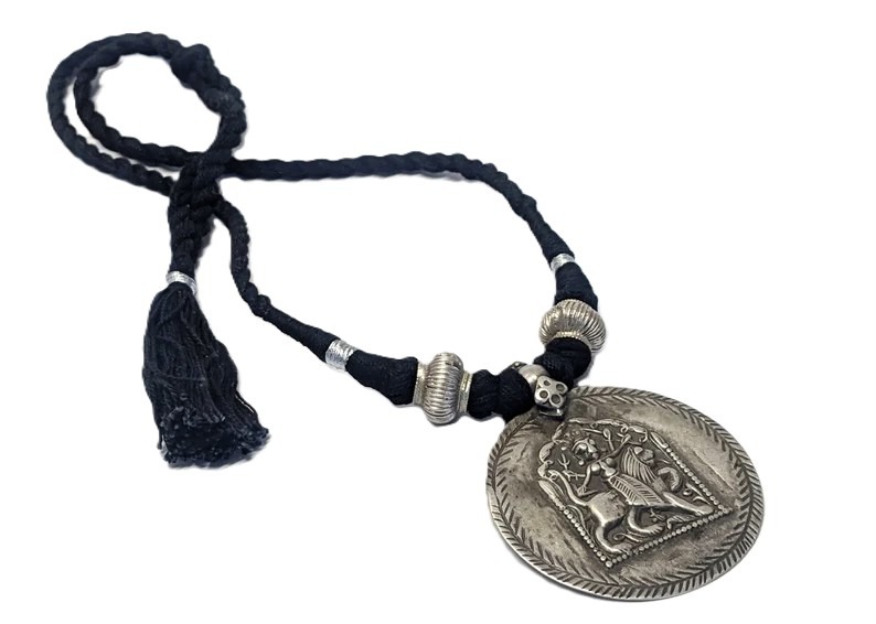 Antique Indian Amulet, Goddess Durga Antique Indian Amulet, Goddess Durga