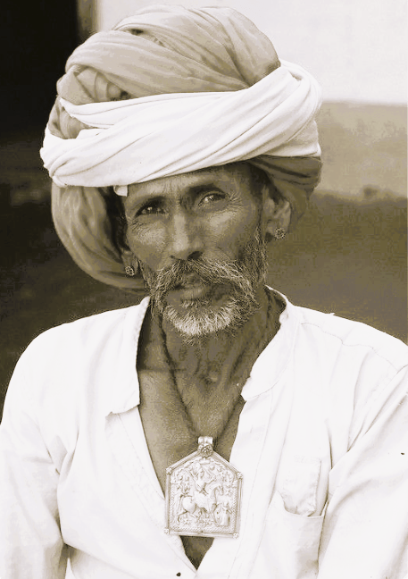 Rajasthani Man with Bhumiya Raj Amulet Rajasthani Man with Bhumiya Raj Amulet