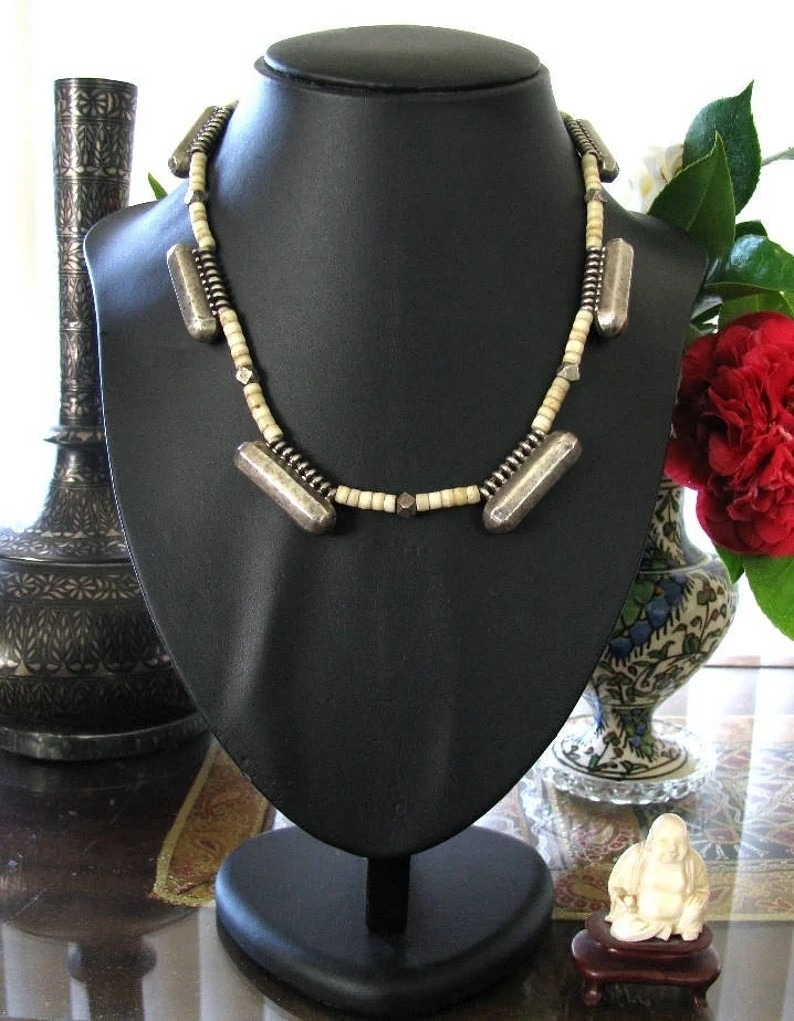 Vintage South Indian Prayer Box Necklace, Toda Tribe Vintage South Indian Prayer Box Necklace, Toda Tribe