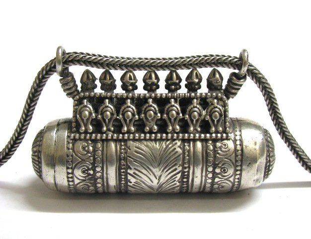Antique South Indian Amulet Box Necklace