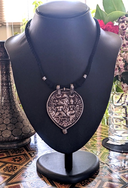 Antique Indian Amulet, Ganesh and Pavarti