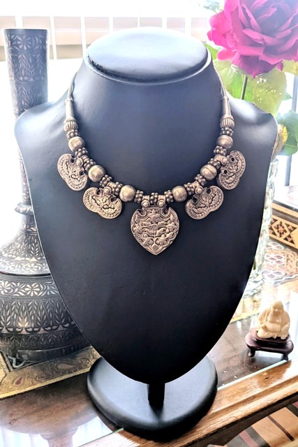 Antique Indian Amulet Necklace, Tree of Life