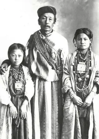 Tibetan Gau Boxes with Lepcha Rong Family. c.1930-s