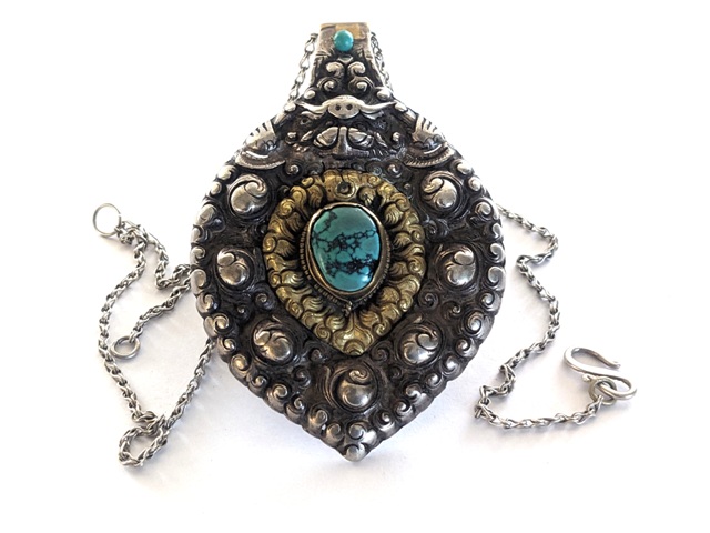 Antique Tibet Pendant, Antique Tibetan Belt Ornament