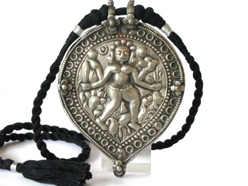 Antique Indian Amulet, Bheru Bhairava Form of Shiva