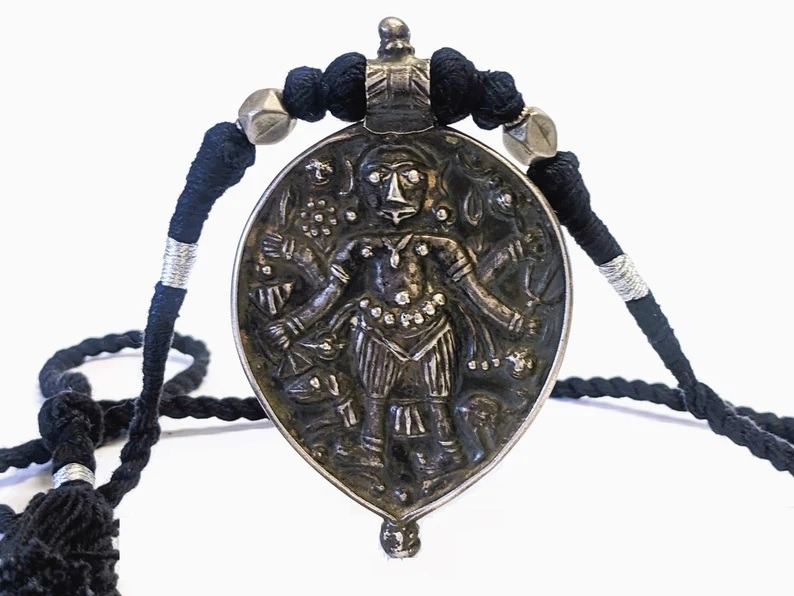 Vintage Indian Amulet, Bheru Bhairava