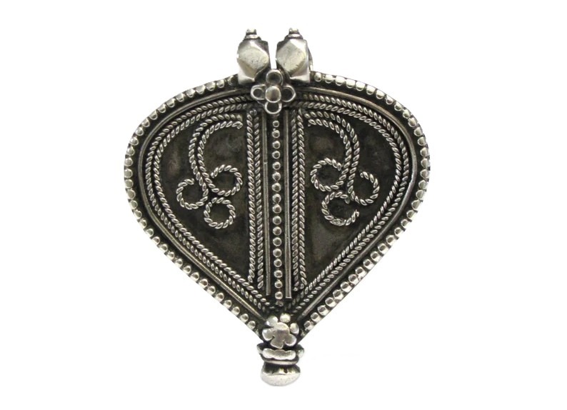 Antique Indian Amulet, Cache-Sexe Plate Pendant