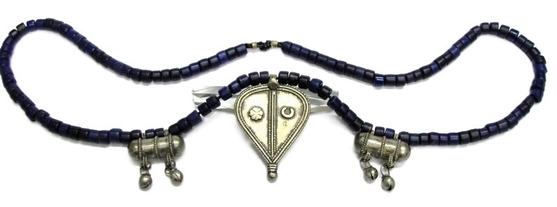 Vintage Indian Amulet, South India Cache-Sexe Pendant