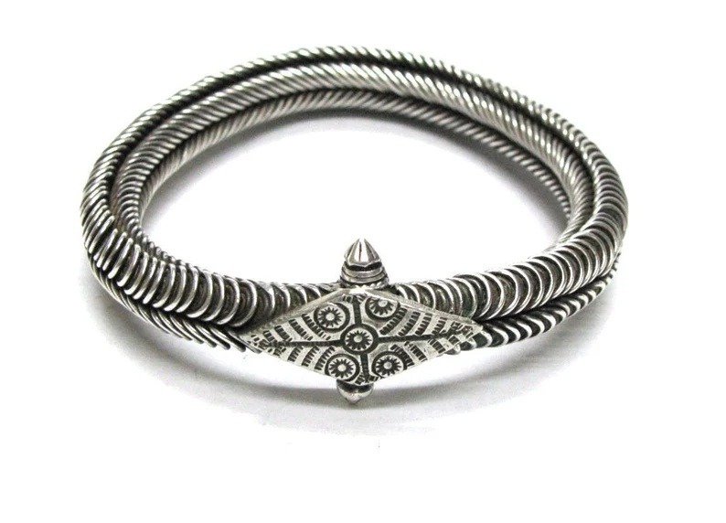  Antique South Indian Bracelet, Toda Tribe Bangle