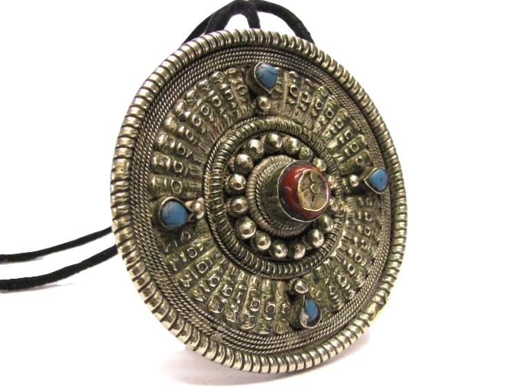 Tibetan Pendant, Tibetan Hair Bead Ornament