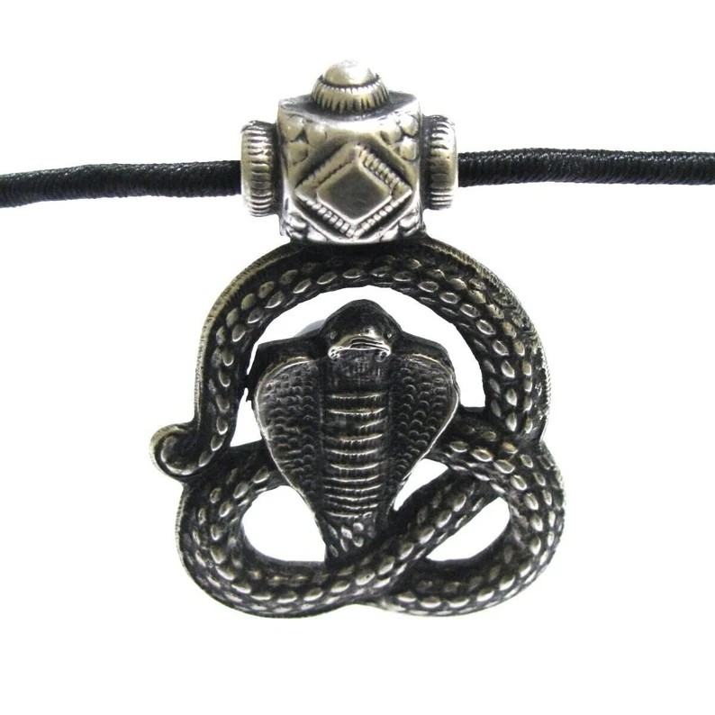 Vintage Indian Amulet, Naga Cobra Pendant